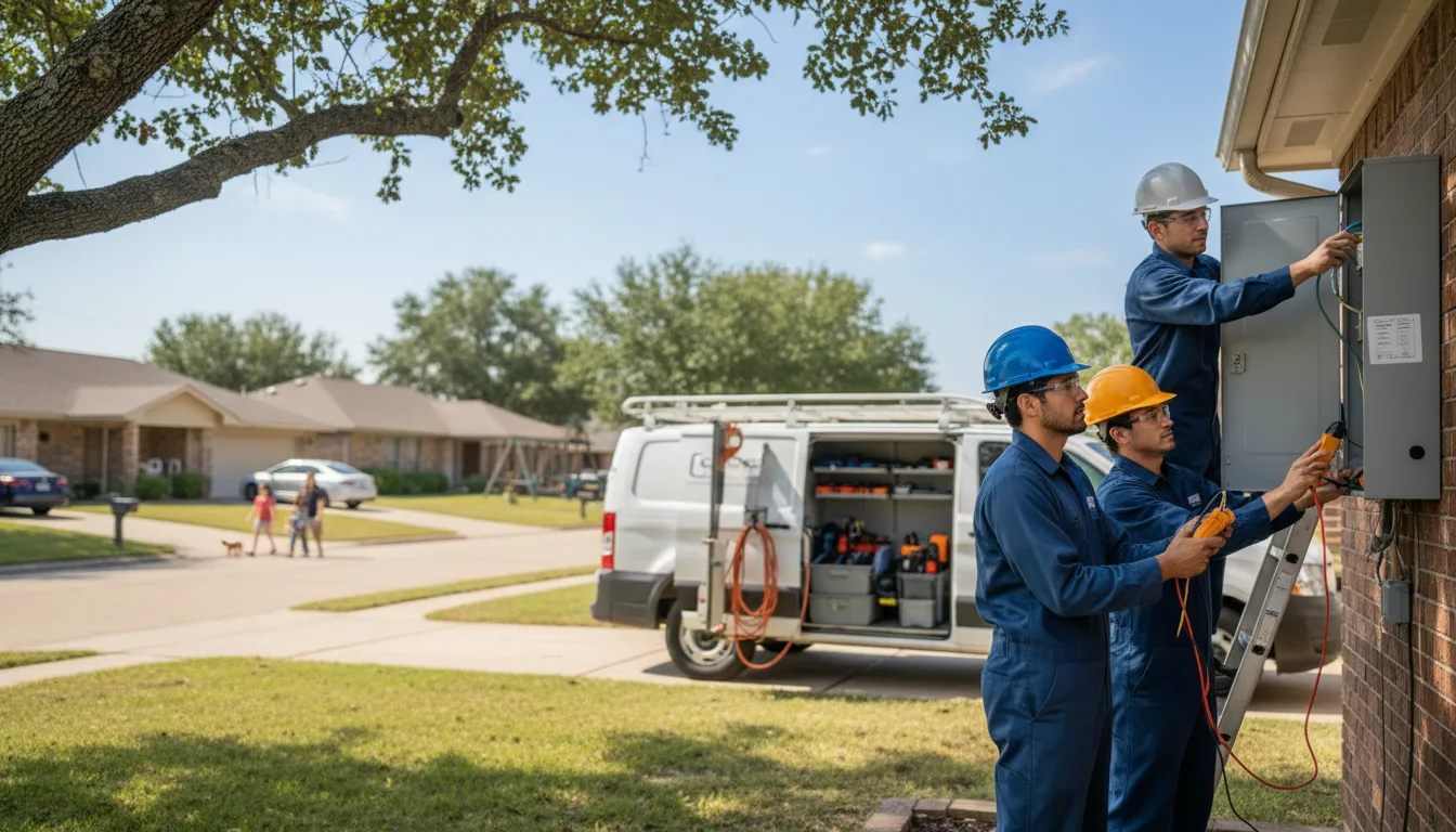 Certified electrician providing emergency electrical services in Wheelock, TX